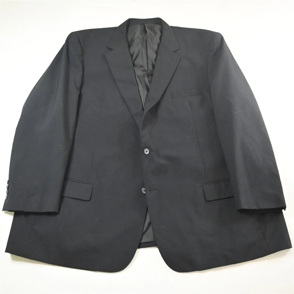 CM Gold Series 60R Solid Black Wool Mens Blazer Suit Jacket‎ Sport Coat